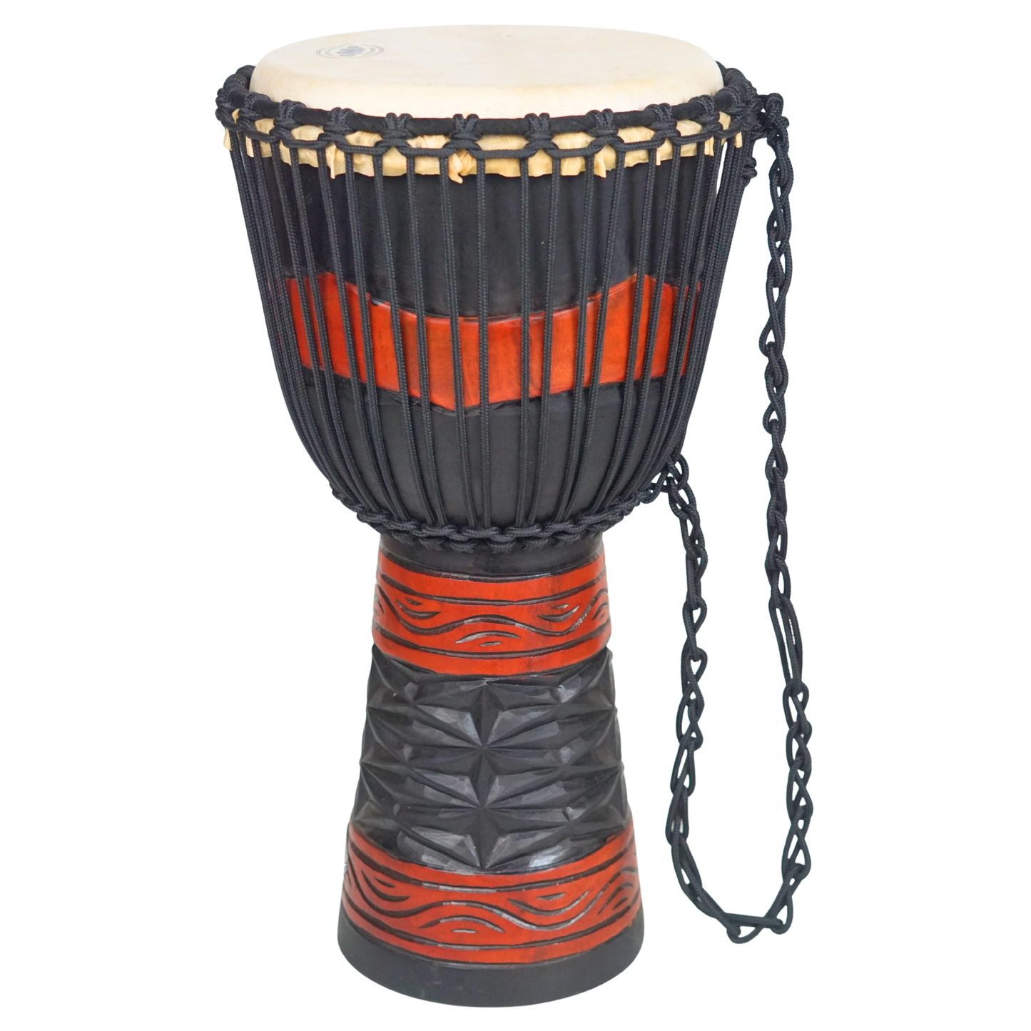 GMP Pro Series Djembe Red/Black - DAPRO_(choose size)-4 - Groove Masters Percussion