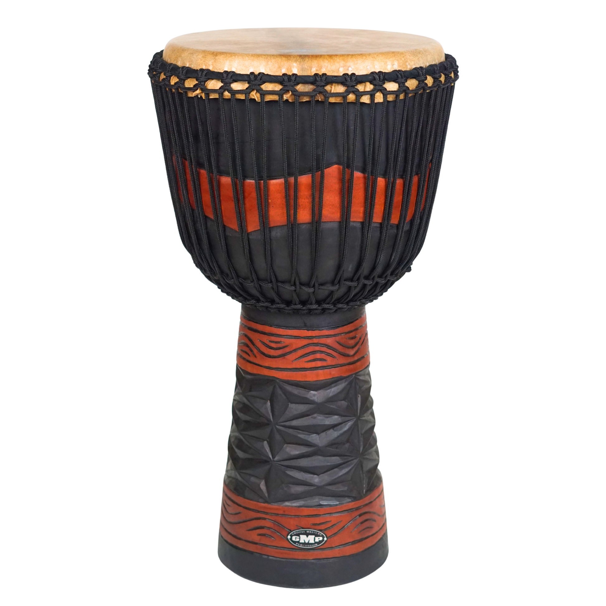 GMP Pro Series Djembe Red/Black - DAPRO_(choose size)-4 - Groove Masters Percussion