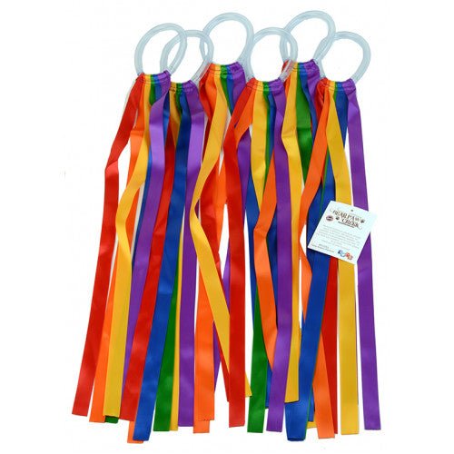 Hoop-handle Ribbon Streamers Rainbow Colours - BPC2063 - Bear Paw Creek