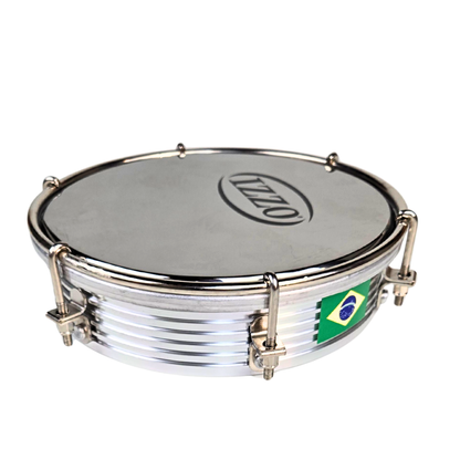 Percussion | Izzo Professional Anodized Aluminum Tamborim Tambo A6 (4 Colours) Silver + Mirror Head