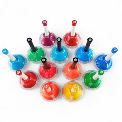 Cloches à main Junior, 13 notes, avec boutons-poussoir - JHB-13