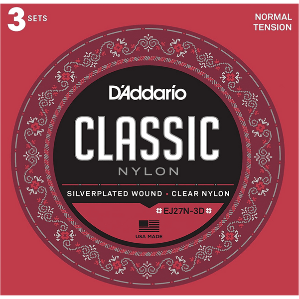 D'Addario Classic Nylon normal tension guitar strings package