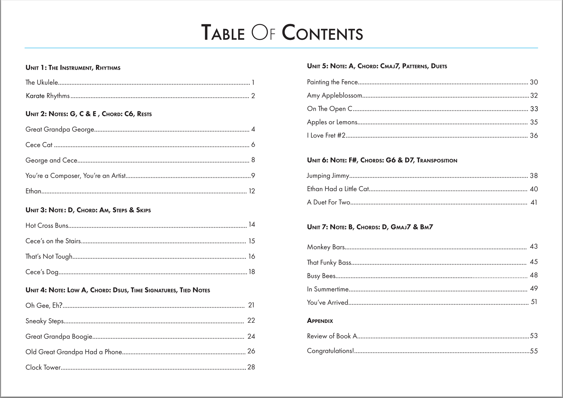 Ukulele for Children: Book A By Christina O’Brien - UFC-01 - Music book