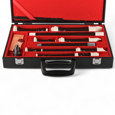 AULOS 500 Series Four Recorders Set with Case - C573 - Aulos