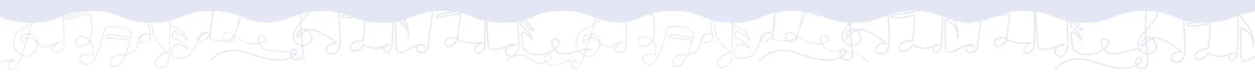White musical note border