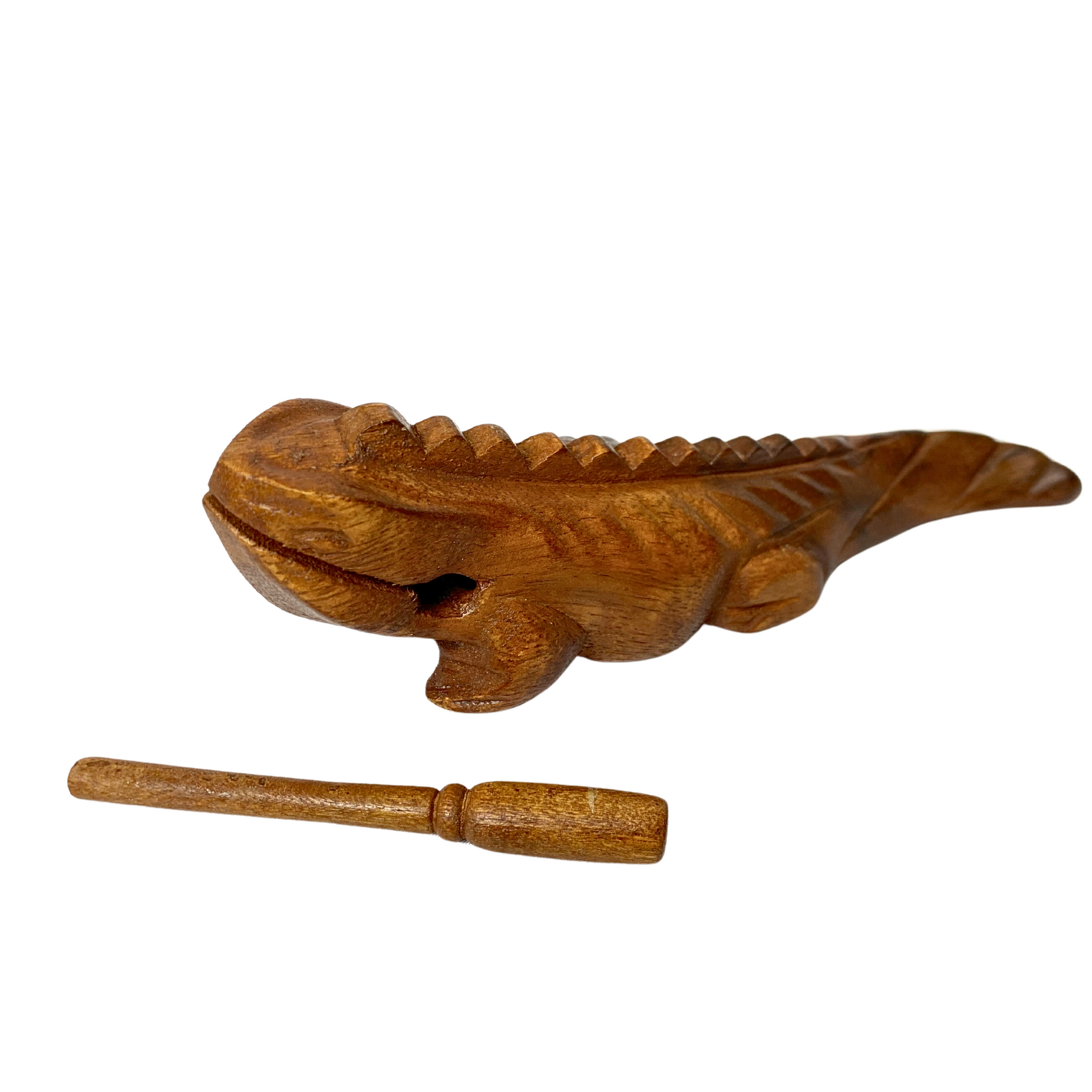 Wooden Iguana Guiro with Scraper 8’’ - B-IGU8L - percussion