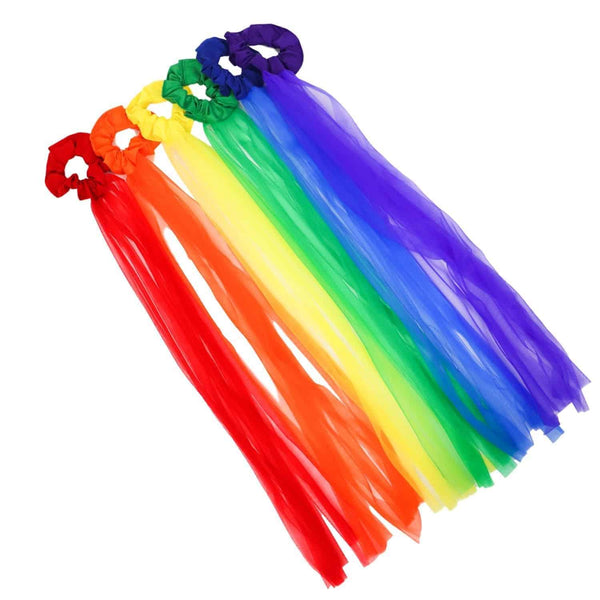 Wrist Scrunchie Chiffon Streamers Primary Colours - BPC2014 - Bear Paw Creek