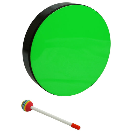 GMP Hand Held Drum w/ Mallet, Green (4 Sizes) - Empire Music Co. Ltd--Groove Masters Percussion