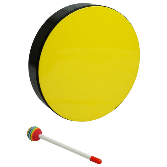 GMP Hand Held Drum w/ Mallet, Yellow (4 Sizes) - Empire Music Co. Ltd--Groove Masters Percussion